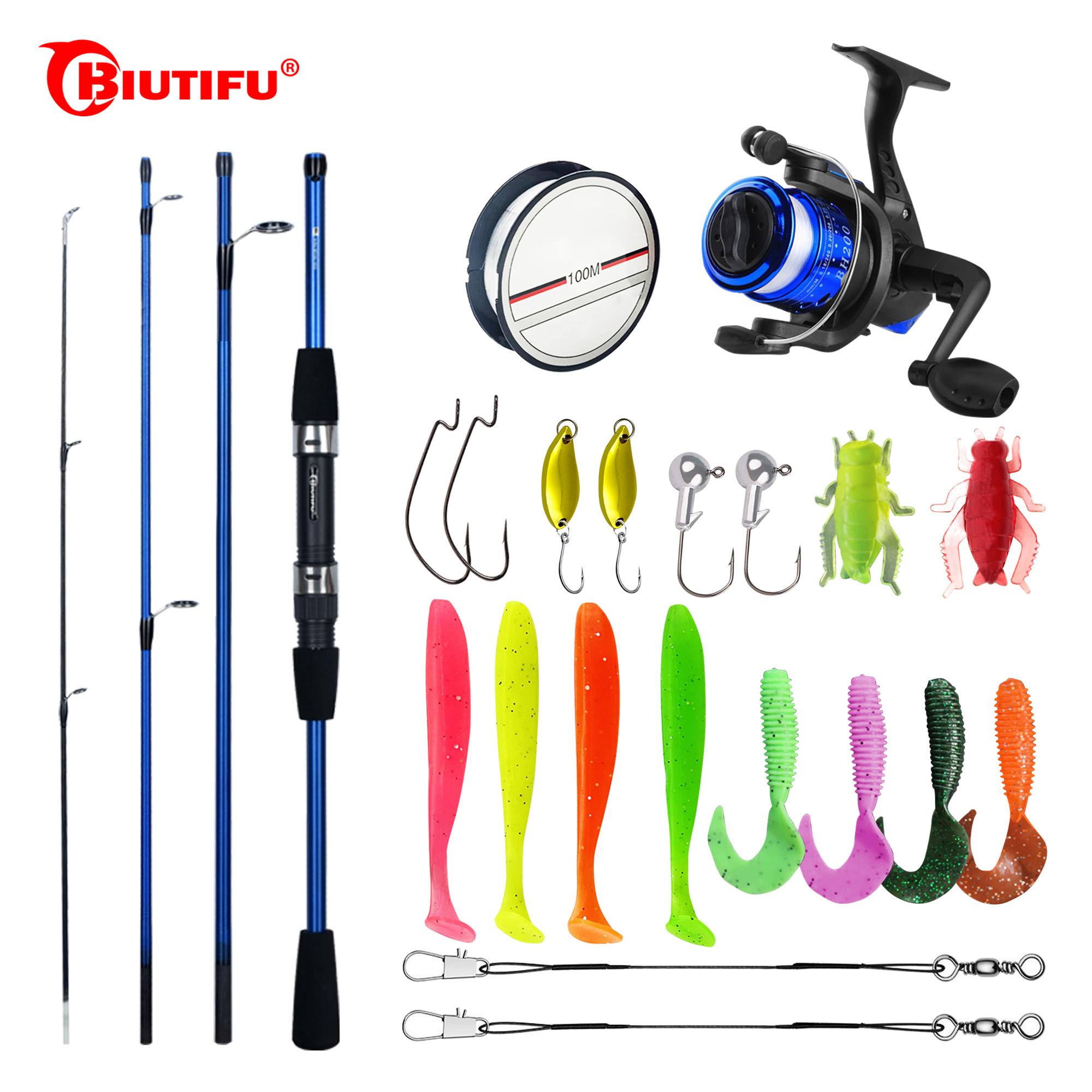 Fishing Rod Building Kit - BIUTIFU Spinning Fishing Rod Set 1.8/2.1m