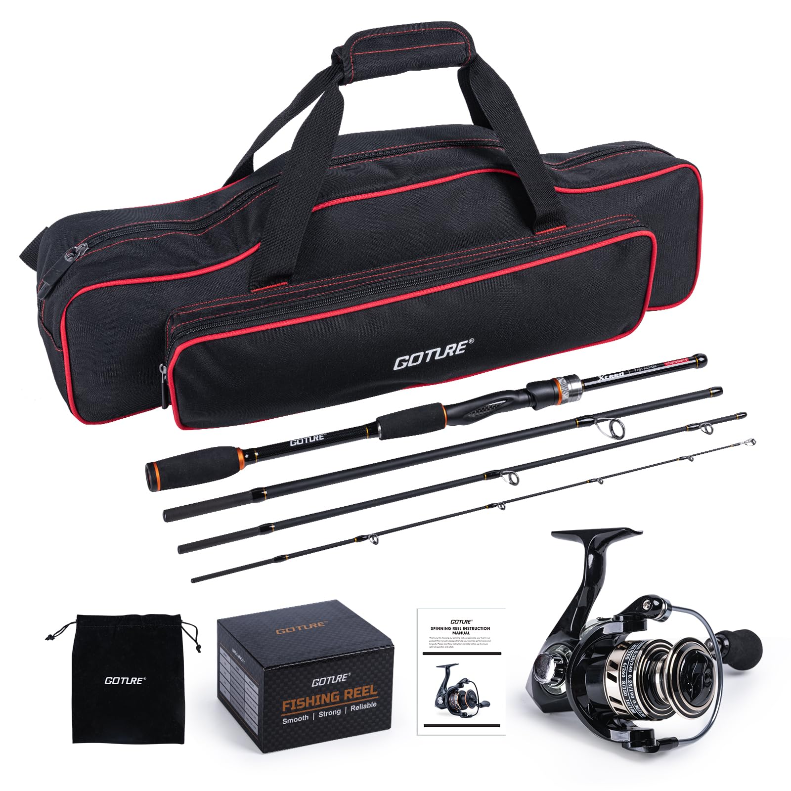 Goture Portable Spinning Fishi - Fishing Rod Combo recensie en prijs