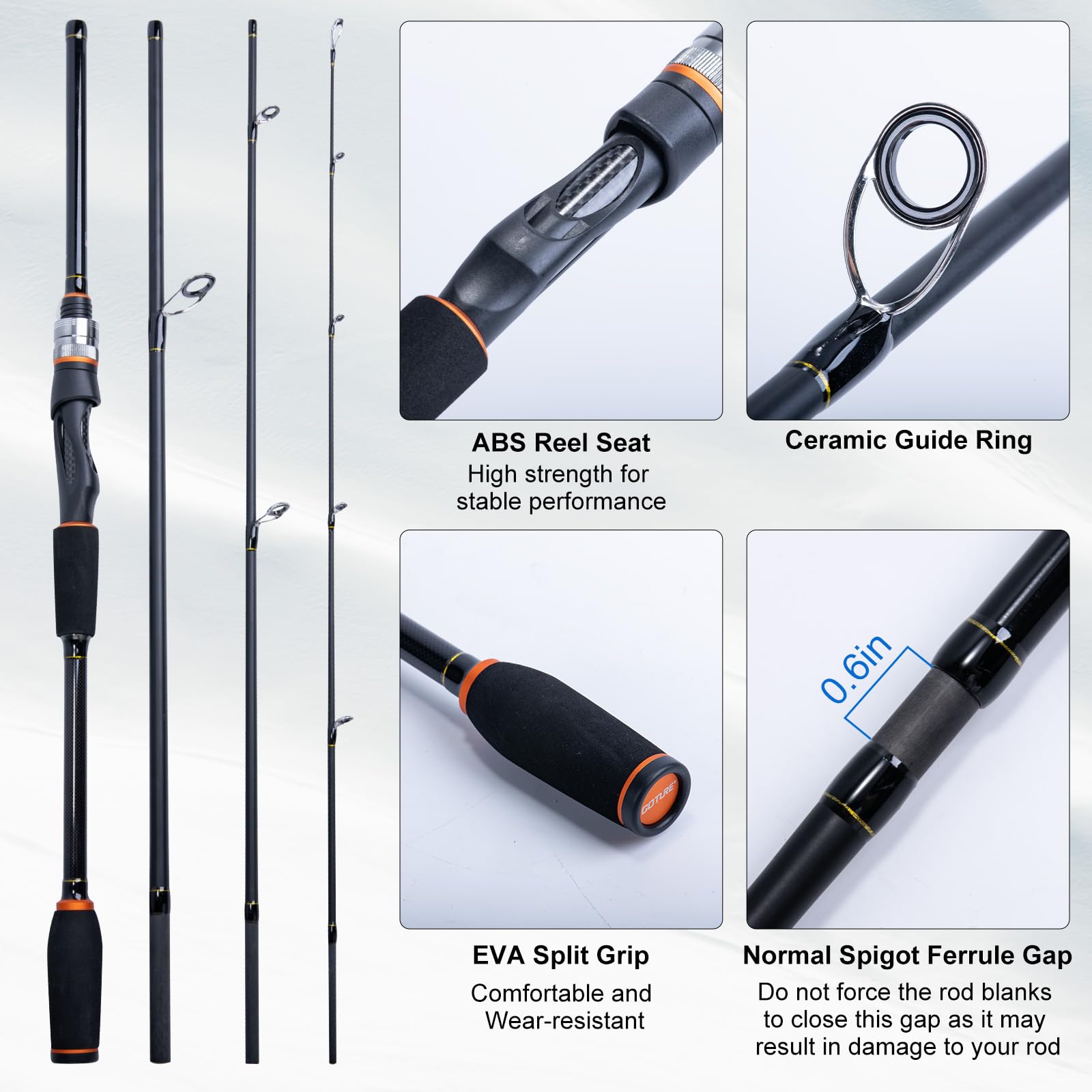 Goture Portable Spinning Fishi - Fishing Rod Combo recensie en prijs