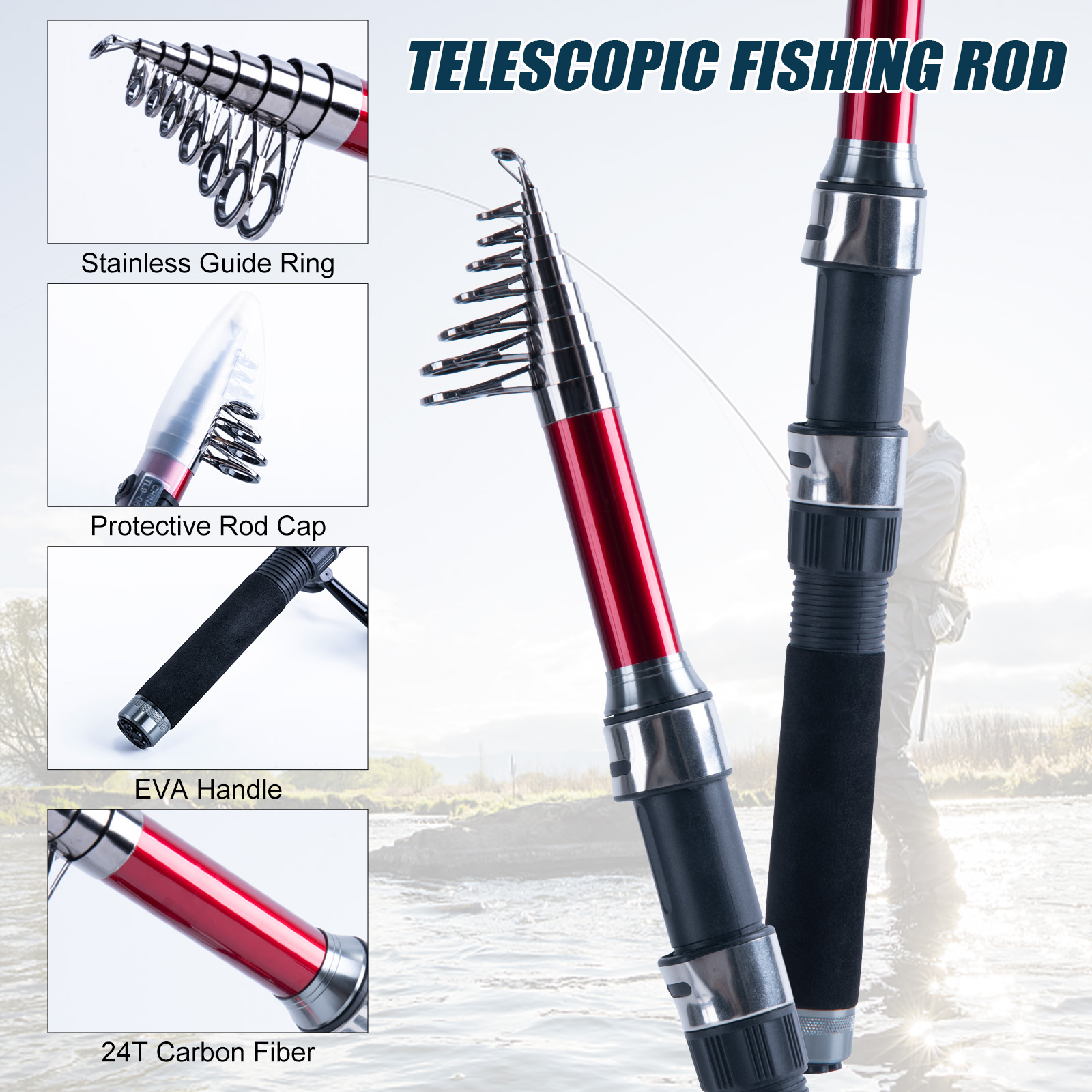 Goture Telescopic Fishing Rod  - Fishing Rod Carbon Fiber recensie en prijs