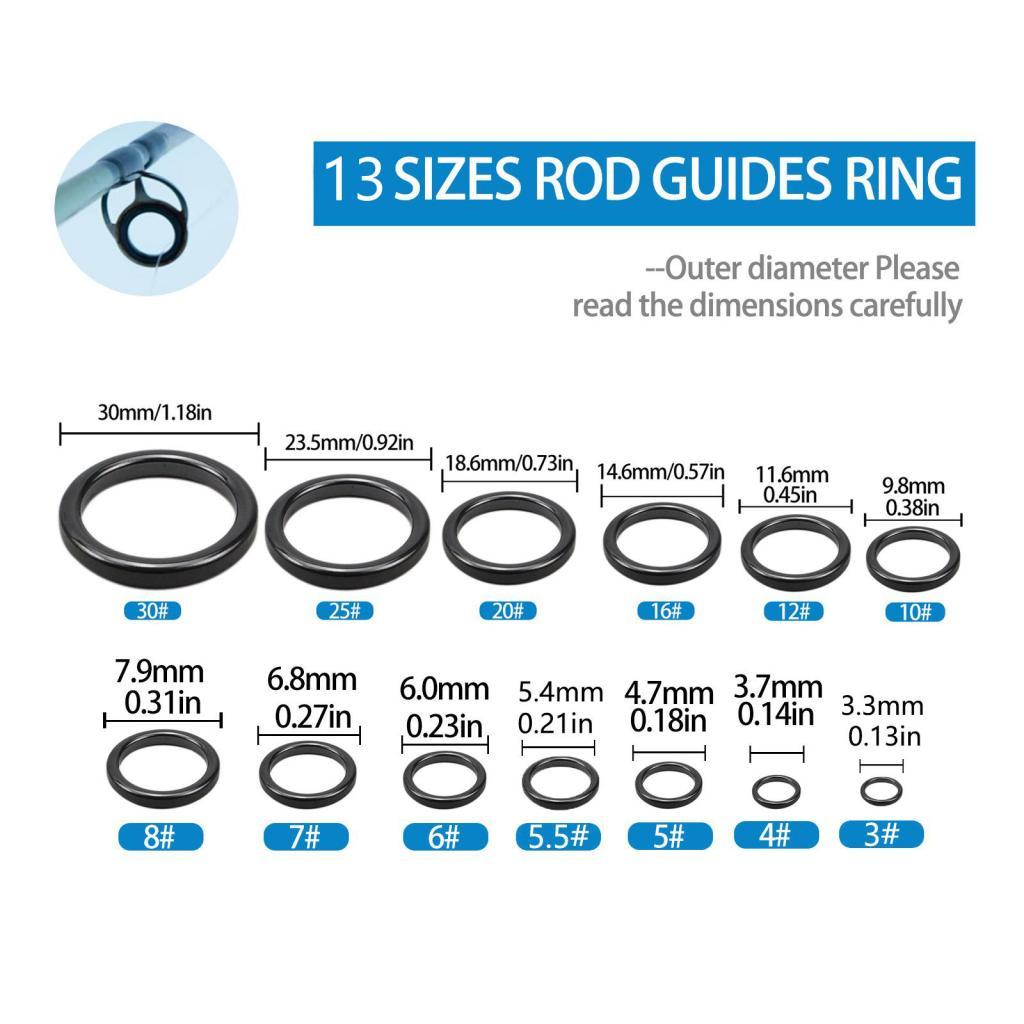 26 Pieces Fishing Rod Guides C - Fishing Rod Tip Replacement recensie en prijs