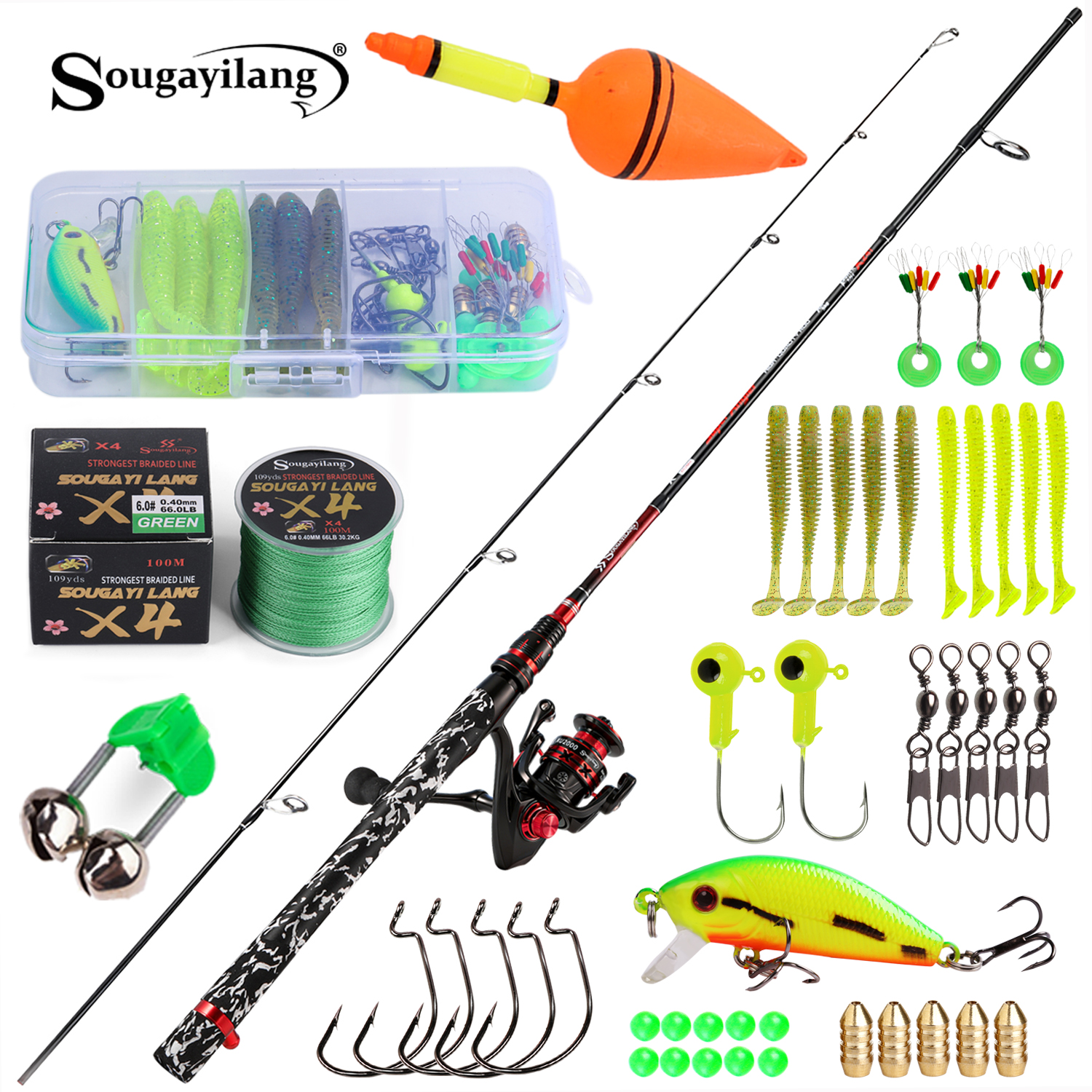 Sougayilang Spinning Fishing R - Fishing Rod Combo recensie en prijs