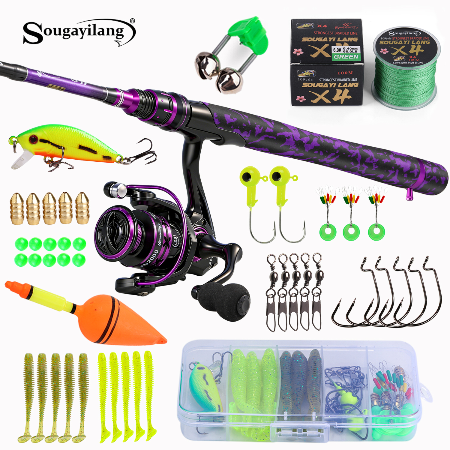 Sougayilang Spinning Fishing R - Fishing Rod Combo recensie en prijs