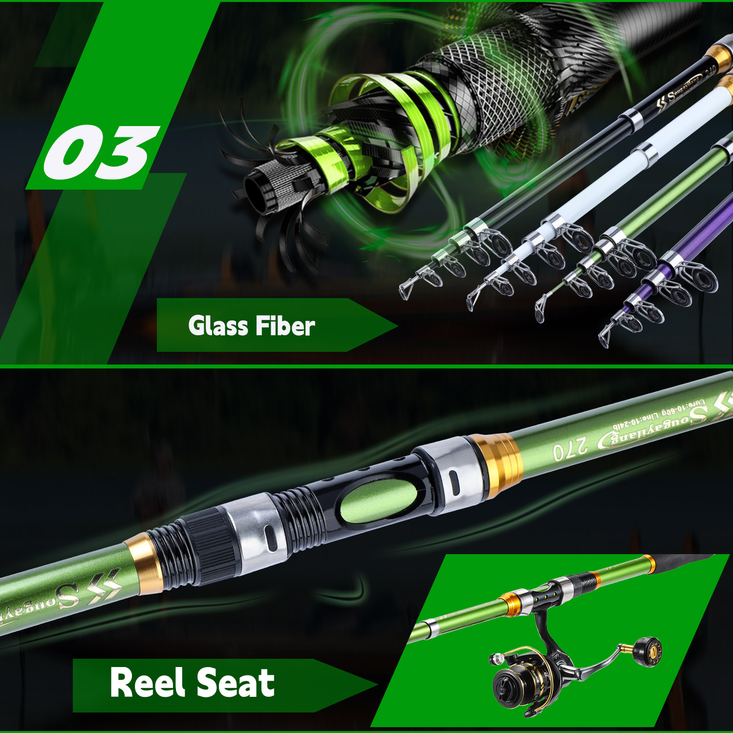 Sougayialng spinning fishing r - Fishing Rod Combo recensie en prijs