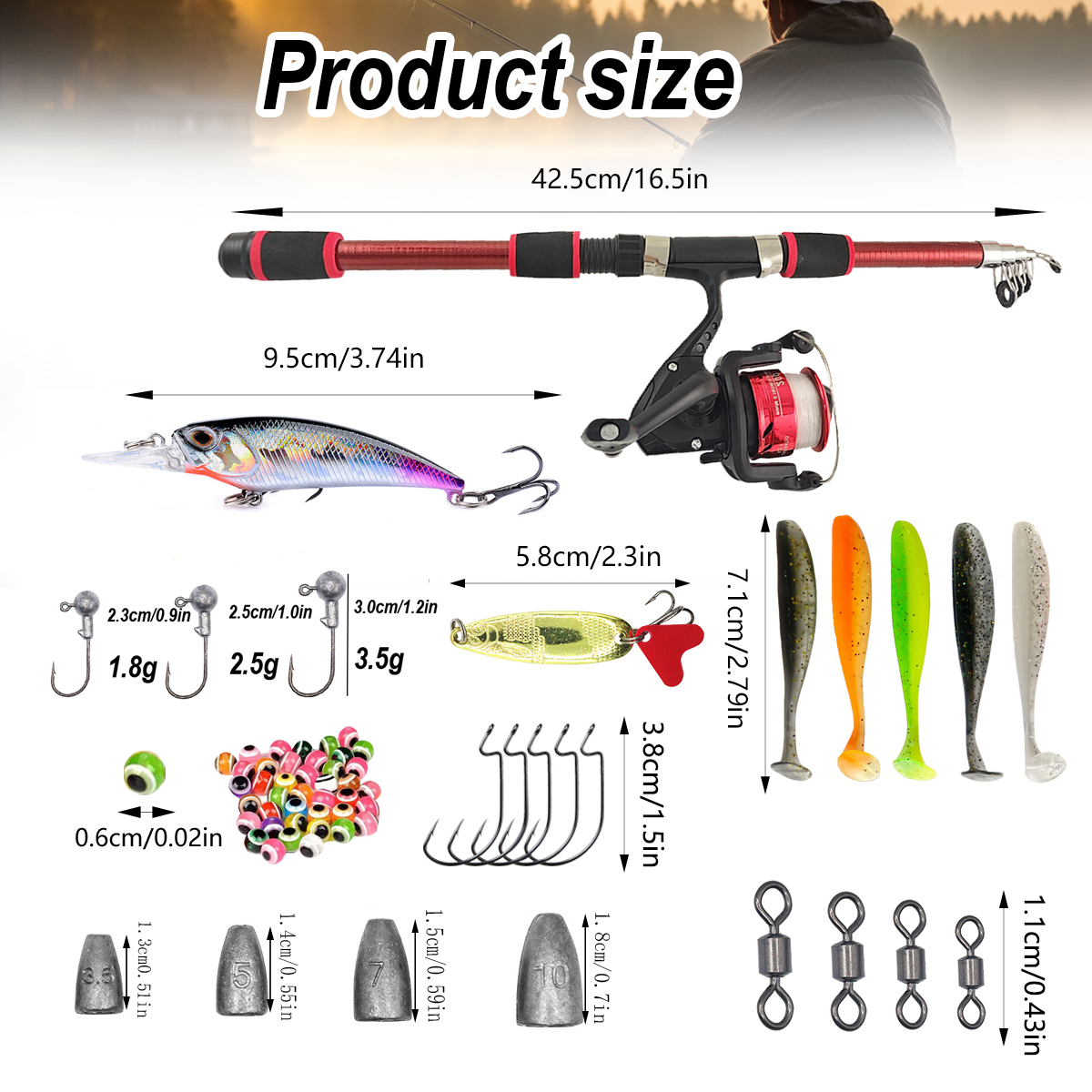 46Pcs Telescopic Fishing Rod R - Fishing Rod Combo recensie en prijs
