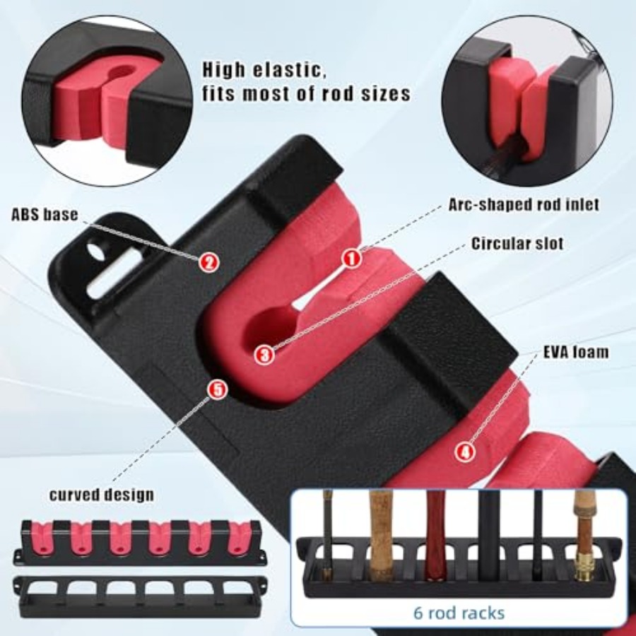 6set Fishing Rod Holders for 1 - Fishing Rod Rack recensie en prijs