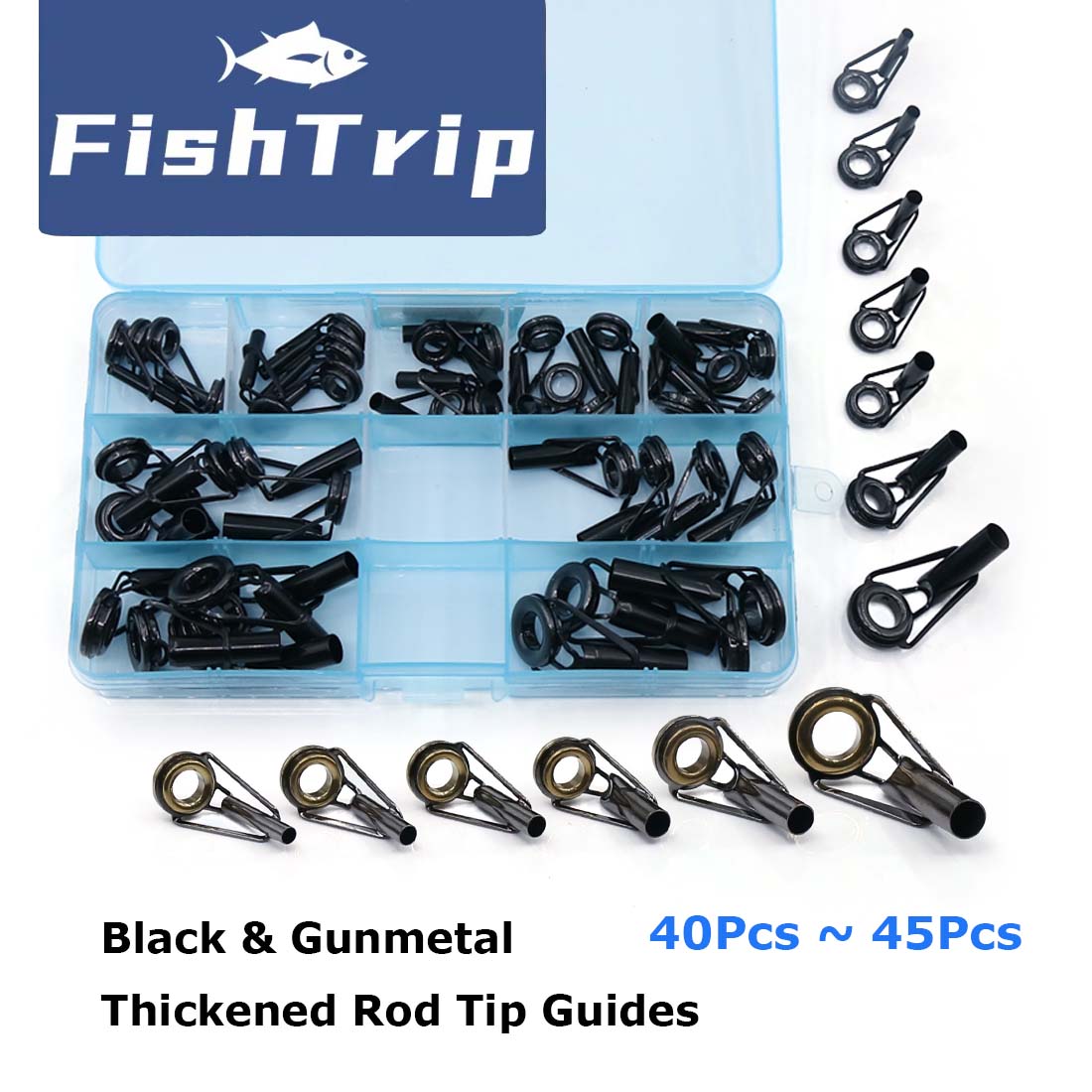 FishTrip Rod Tip Repair Kit 5~ - Fishing Rod Guide Replacement recensie en prijs