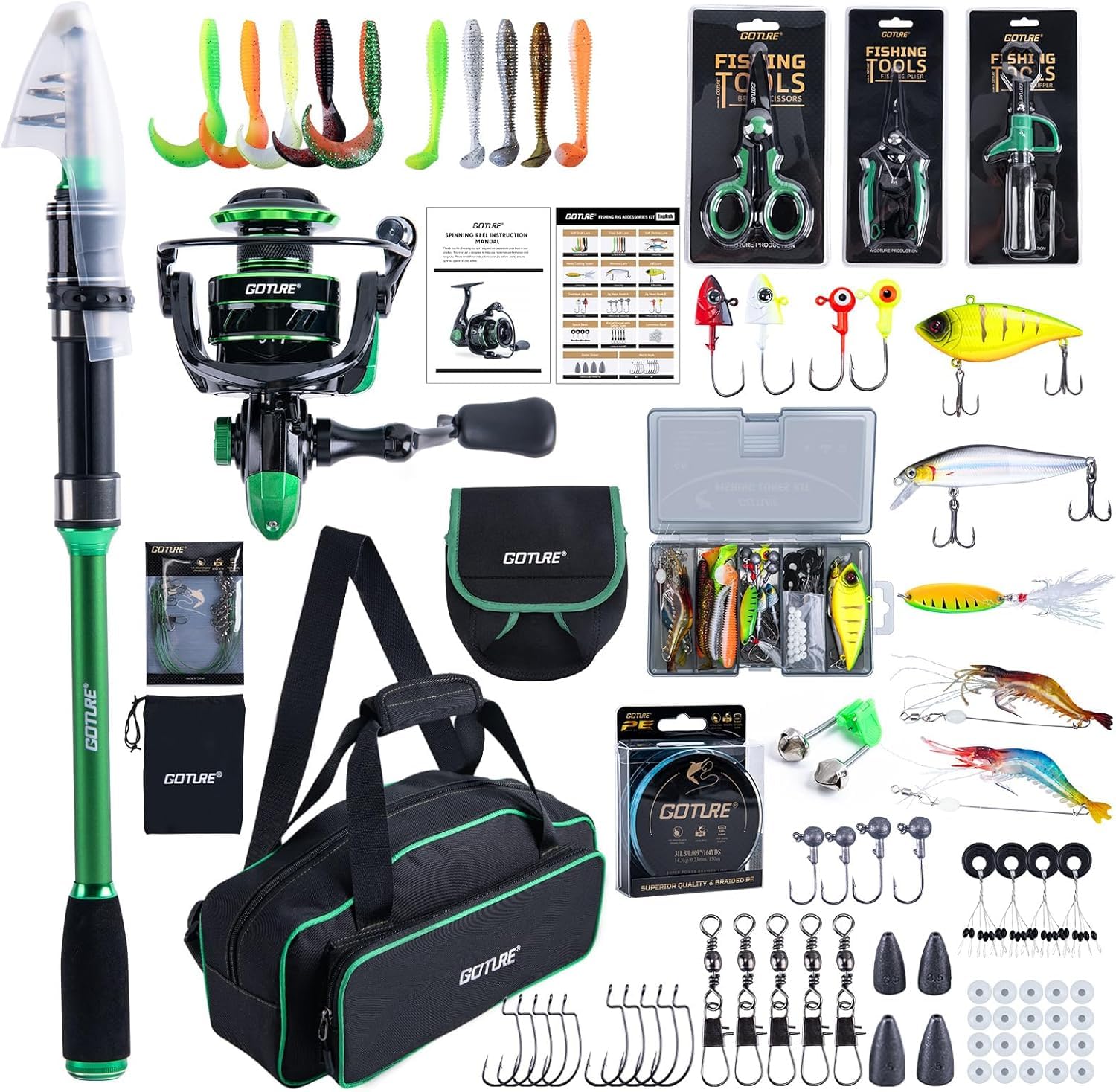 Goture 1.8M-2.7M Carbon Telesc - Fishing Rod Combo recensie en prijs