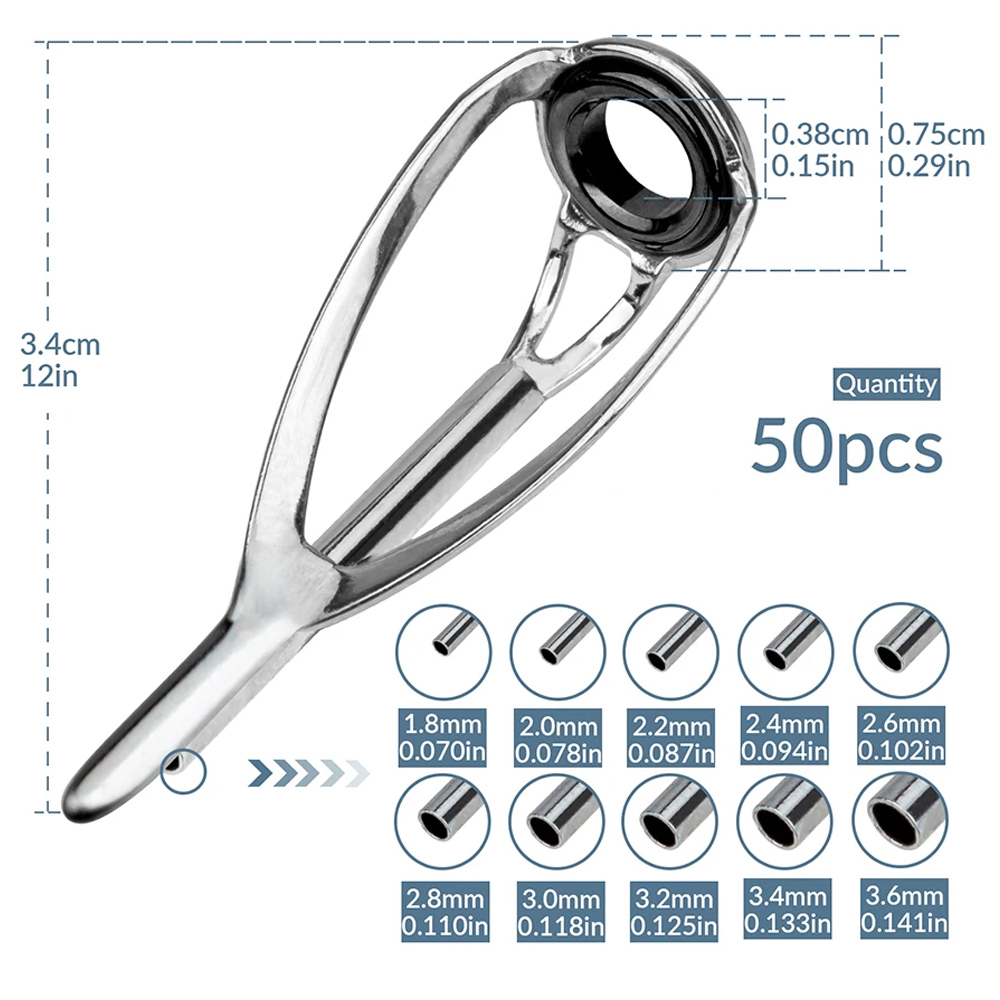 THKFISH 50pcs Fishing Rod Guid - Fishing Rod Guide Replacement recensie en prijs