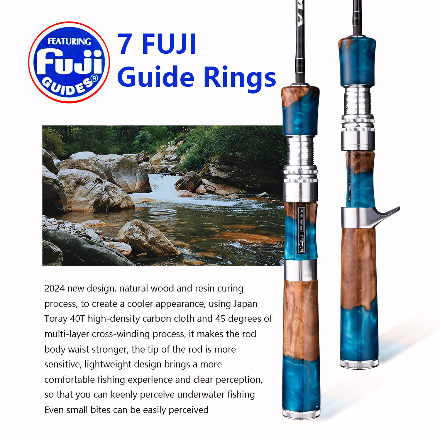 UL 40T Carbon Fiber Fishing Ro - Fishing Rod Guide Replacement recensie en prijs